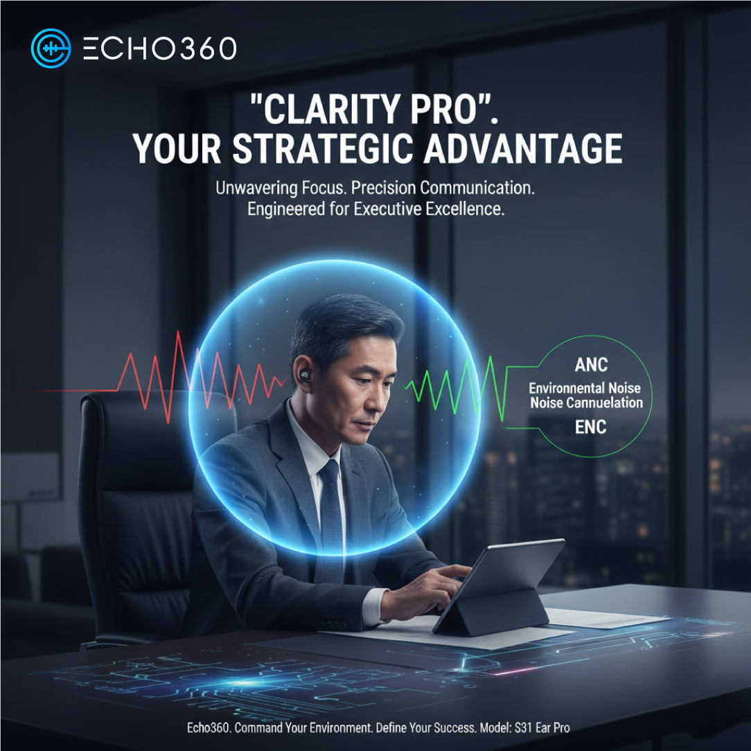 Clarity Pro: Active Noise Cancelling Earbuds, BT 5.4, 30H Battery
