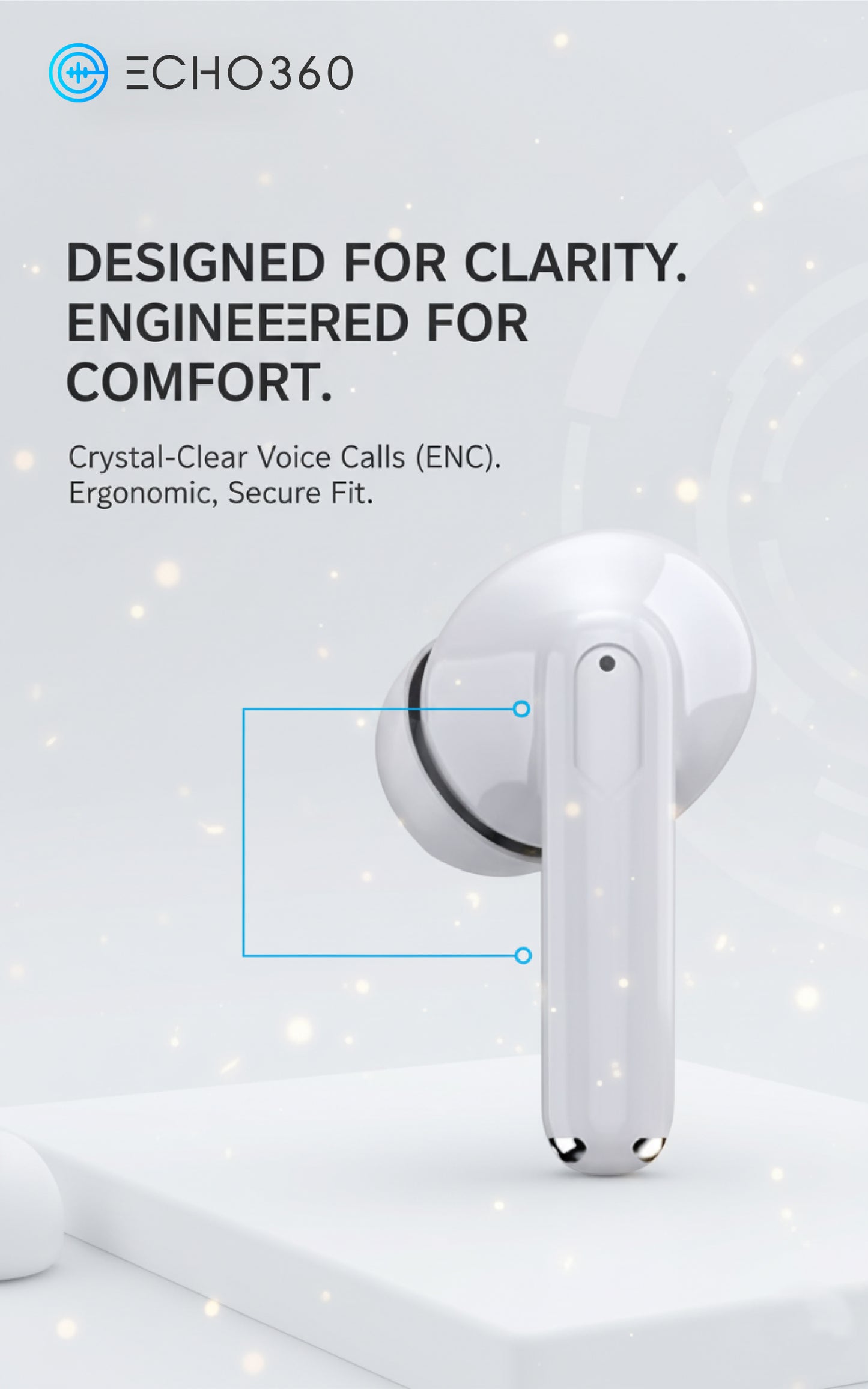 Clarity Pro: Active Noise Cancelling Earbuds, BT 5.4, 30H Battery