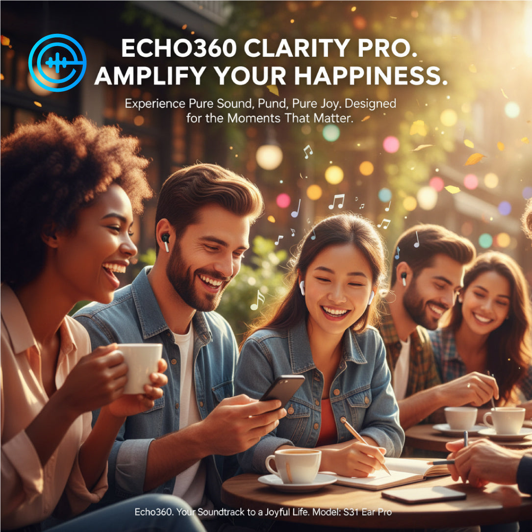 Clarity Pro: Active Noise Cancelling Earbuds, BT 5.4, 30H Battery