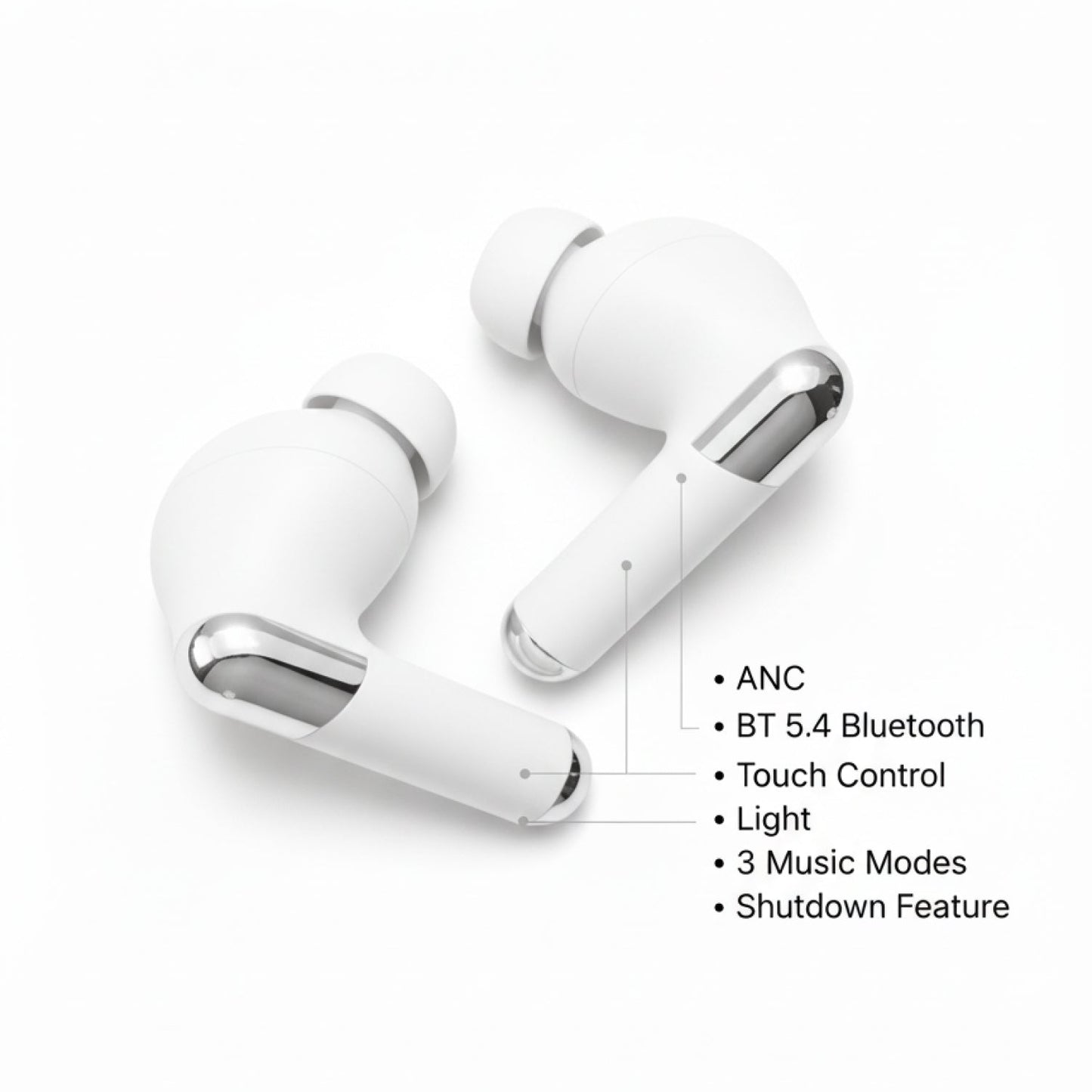 Echo360 Premium wireless earbuds smart touch controls close-up