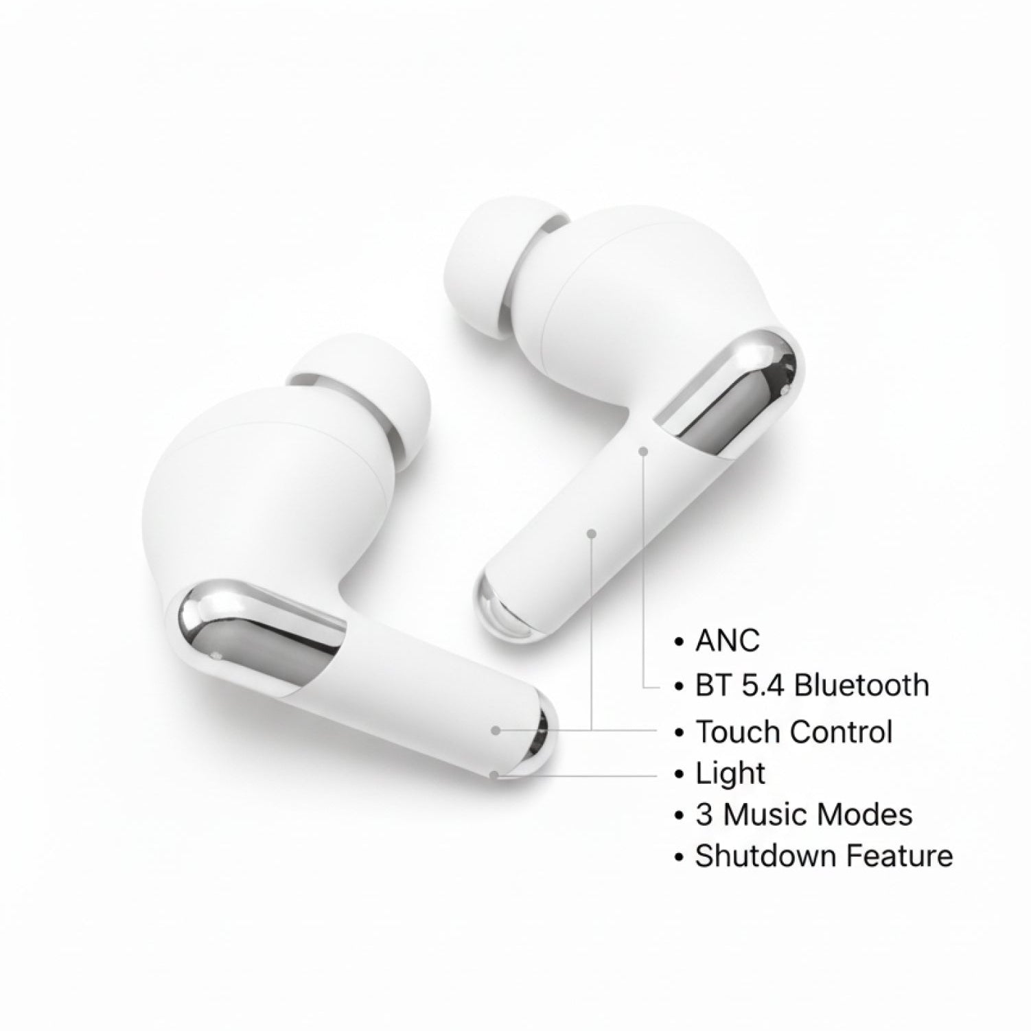 Echo360 Premium wireless earbuds smart touch controls close-up