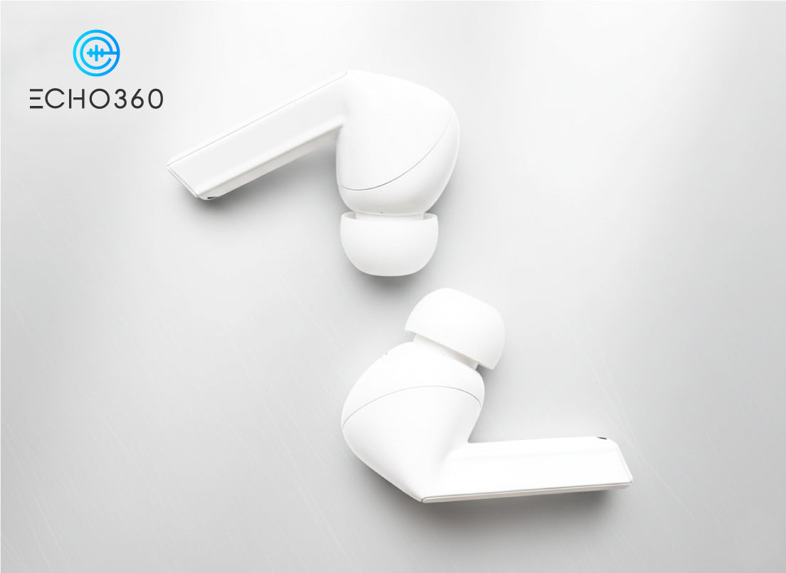 Echo360 Luxe: Premium BT 5.4 Earbuds with 13mm Speaker & Sleek Metallic Design