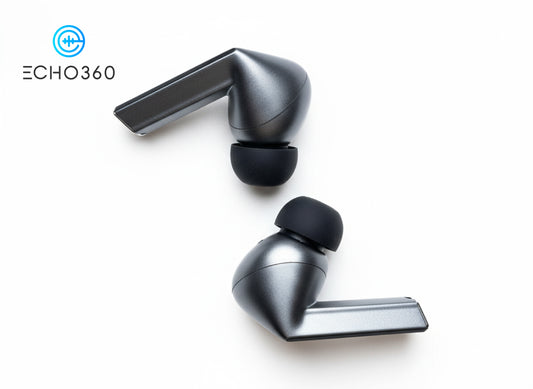 Echo360 Luxe: Premium BT 5.4 Earbuds with 13mm Speaker & Sleek Metallic Design