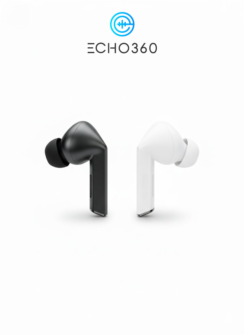Echo360 Luxe: Premium BT 5.4 Earbuds with 13mm Speaker & Sleek Metallic Design