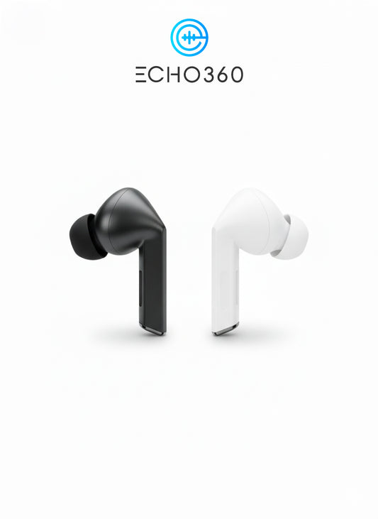 Echo360 Luxe: Premium BT 5.4 Earbuds with 13mm Speaker & Sleek Metallic Design